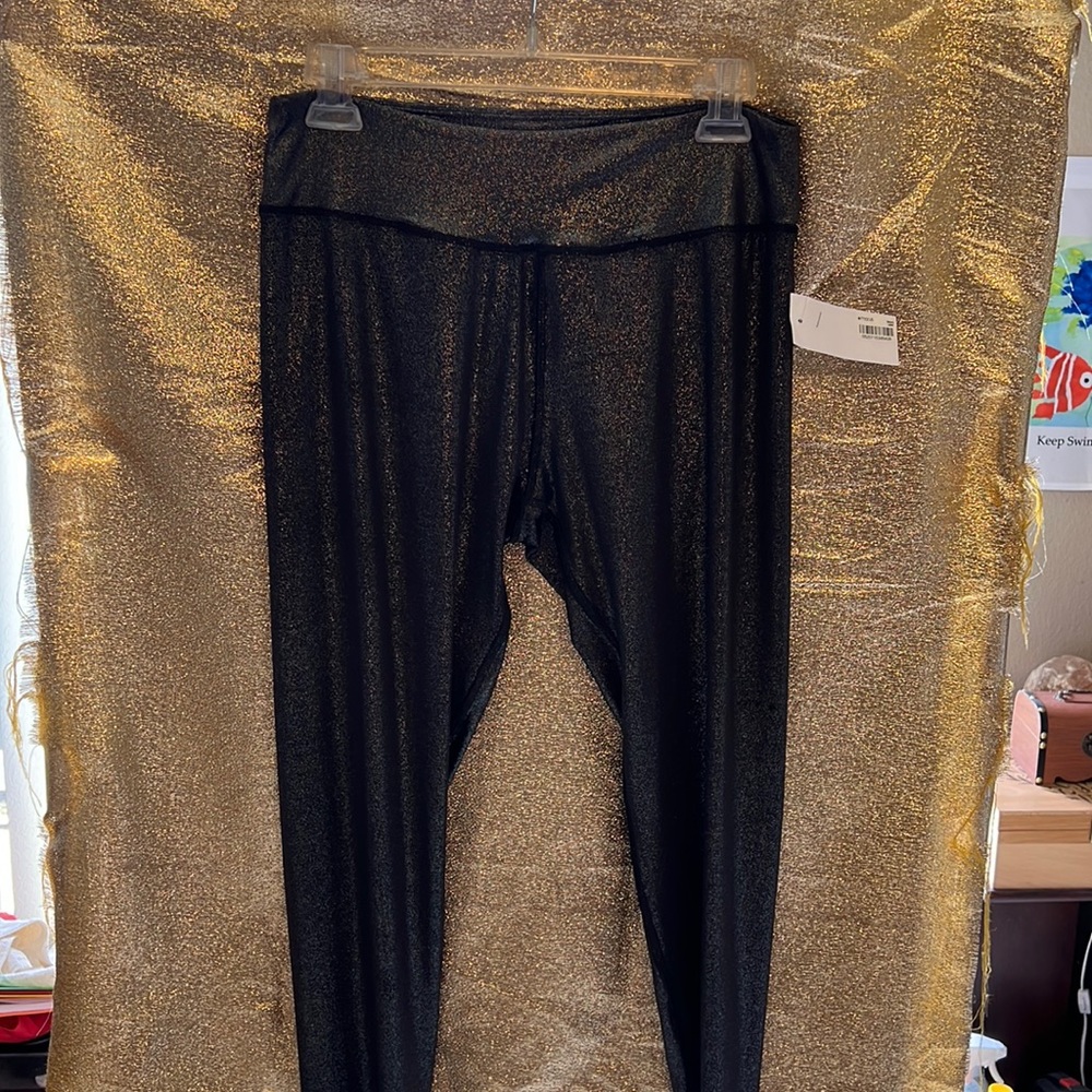 Sparkly black yoga pants
